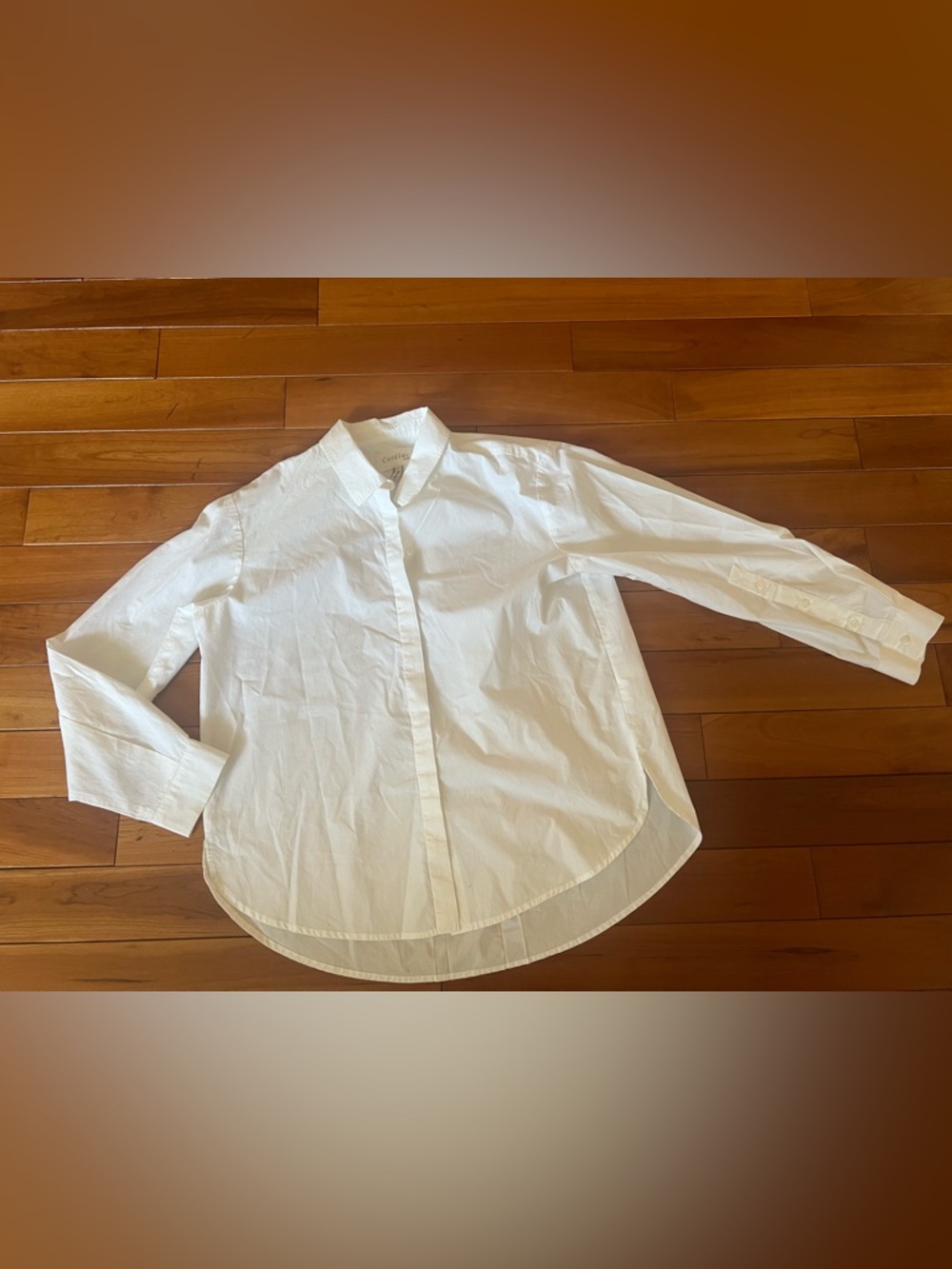 Cotélac acote Oversized long-sleeved shirt white organic cotton 1 quiet luxury - Picture 5 of 8